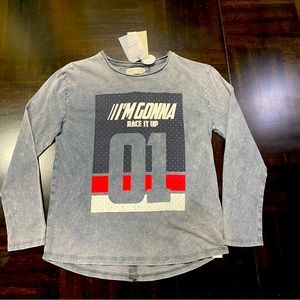 Zara Boys Collection I’m Gonna Race It Up long Sleeve Shirt  Size 9/CM 134